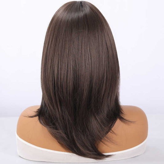 European and American Women's Native Natural Long Brown Wigs